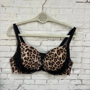Torrid Curves Bra Size 46 DDD  Leopard Print Black Underwire Adjustable Strap